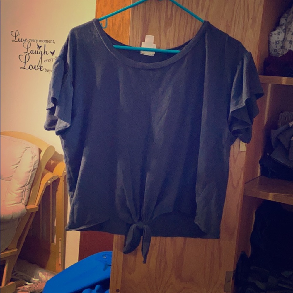 Grey crop top